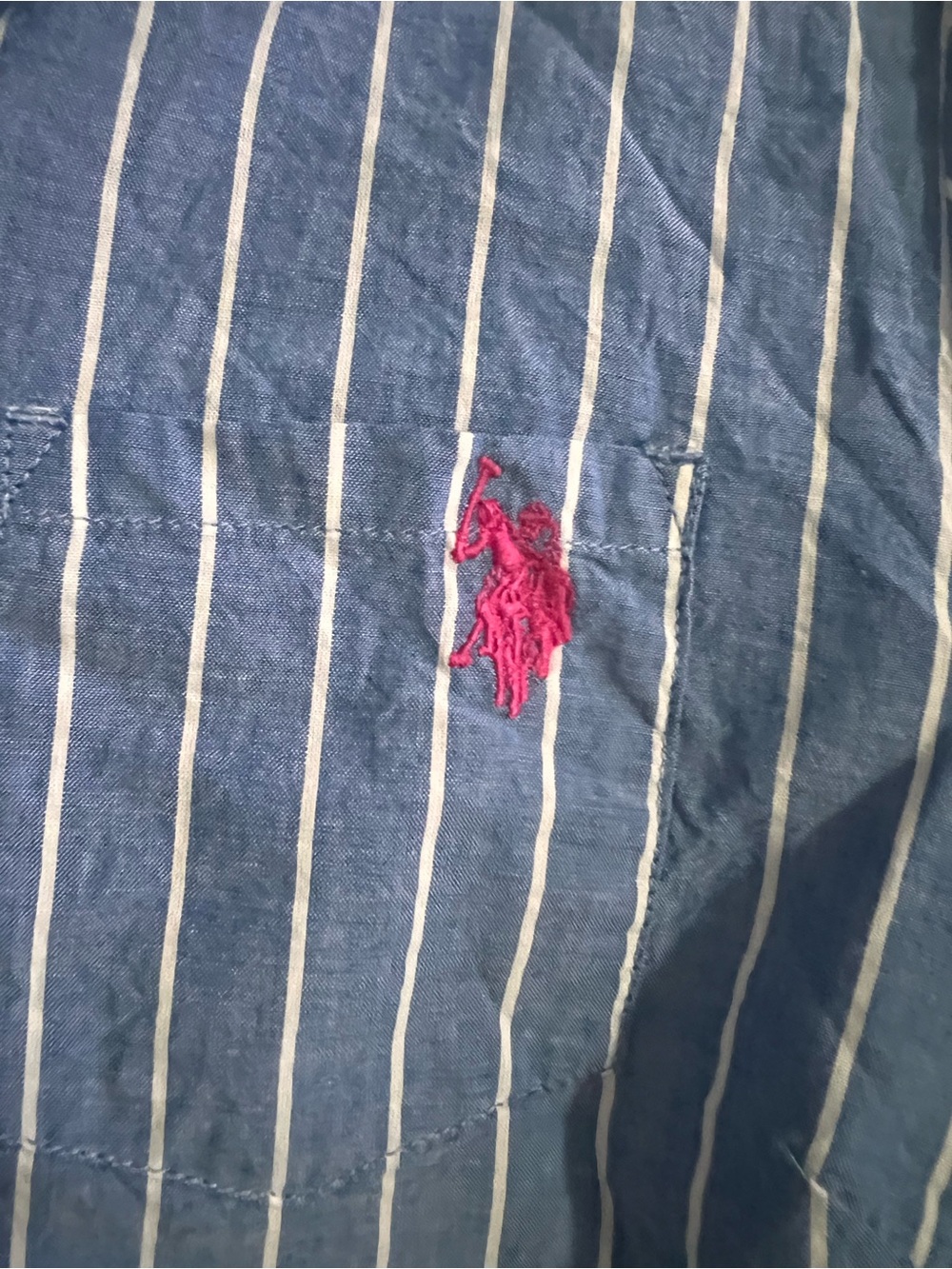 Polo by Ralph Lauren Blue Striped Cotton Button-Down Shirt - Picture 3 of 6